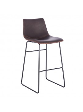 Liberta NUEVO XL ΣΚΑΜΠΟ BAR ΚΑΦΕ ANTIQUE WASHED ΜΑΥΡΟ 47x57xH100cm 47x57xH100cm 26-0039