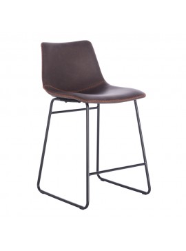 Liberta NUEVO ΣΚΑΜΠΟ BAR ΚΑΦΕ ANTIQUE WASHED ΜΑΥΡΟ 46x57,5xH89cm 46x57,5xH89cm 26-0040