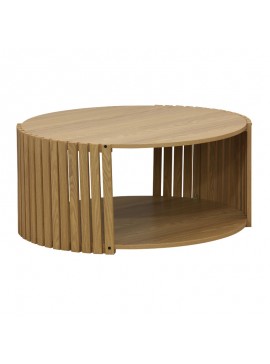 Τραπέζι σαλονιού Heavenly pakoworld MDF φυσικό Φ83x38εκ 260-000012