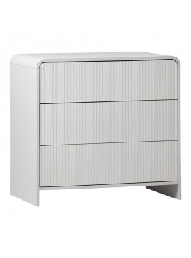 Συρταριέρα Zeplen pakoworld MDF σε λευκή απόχρωση 80x40x75εκ