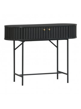 Κονσόλα Zakro pakoworld MDF-μέταλλο σε μαύρη απόχρωση 100x35x75εκ