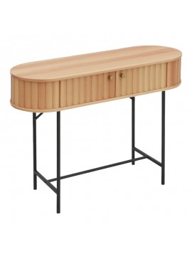 Κονσόλα Zakro pakoworld MDF-μέταλλο σε oak απόχρωση 80x30x70εκ