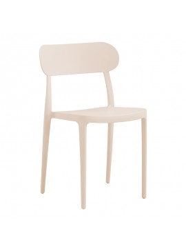 Καρέκλα Amvroan στοιβαζόμενη pakoworld με UV protection cappuccino pp 51x49x79.5εκ
