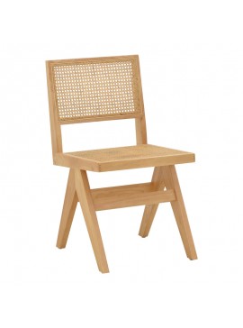 Καρέκλα Winslow pakoworld φυσικό rubberwood 45x56x82εκ 263-000023