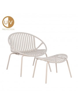 Liberta NADIN ΠΟΛΥΘΡΟΝΑ SET 2ΤΕΜ OFF WHITE 79,5x70xH74cm 79,5x70xH74cm 27-0217