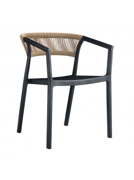 Liberta CONCORD ΚΑΡΕΚΛΑ ΜΑΥΡΟ LATTE 55,5x53,5xH76cm 55,5x53,5xH76cm 27-0232