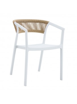 Liberta CONCORD ΚΑΡΕΚΛΑ ΛΕΥΚΟ LATTE 55,5x53,5xH76cm 55,5x53,5xH76cm 27-0233