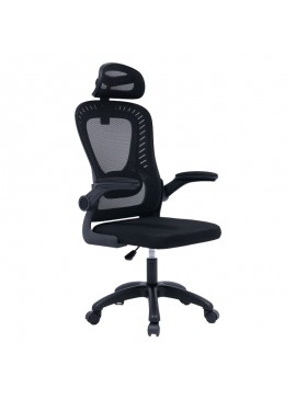 Καρέκλα γραφείου διευθυντή Delilah pakoworld mesh μαύρο 275-000003