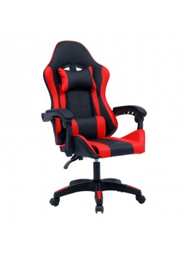 Καρέκλα γραφείου gaming William pakoworld PU μαύρο-κόκκινο 275-000012