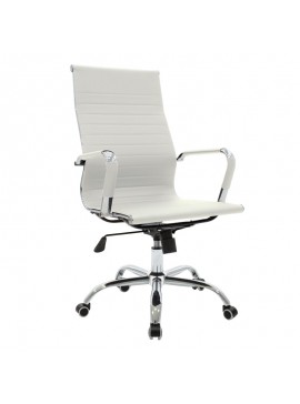 Καρέκλα γραφείου διευθυντή Valter pakoworld λευκό pu 55.5x58x108εκ 277-000002