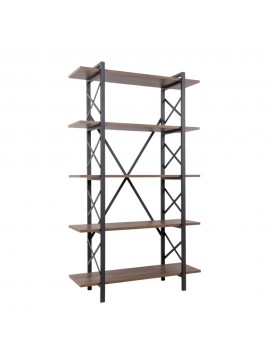 ATERMON ΒΙΒΛΙΟΘΗΚΗ 5ΡΑΦΙΑ ΚΑΡΥΔΙ ΜΑΥΡΟ 100x34xH170cm 28-0206