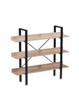 Liberta HORIZON ΒΙΒΛΙΟΘΗΚΗ 3ΡΑΦΙΑ SONOMA ΜΑΥΡΟ 120x28xH106cm 120x28xH106cm 28-0219
