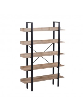 Liberta HORIZON ΒΙΒΛΙΟΘΗΚΗ 5ΡΑΦΙΑ SONOMA ΜΑΥΡΟ 120x28xH170cm 120x28xH170cm 28-0220