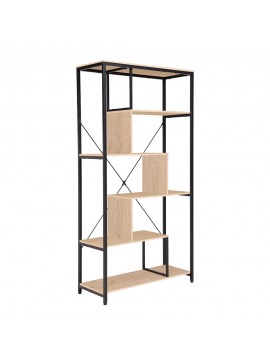 Liberta QUICK ΒΙΒΛΙΟΘΗΚΗ ΦΥΣΙΚΟ ΜΑΥΡΟ 85x35xH163cm 85x35xH163cm 28-0301