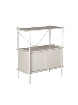 Liberta POPULAR ΒΙΒΛΙΟΘΗΚΗ CREAM 80x40xH92cm 80x40xH92cm 28-0306