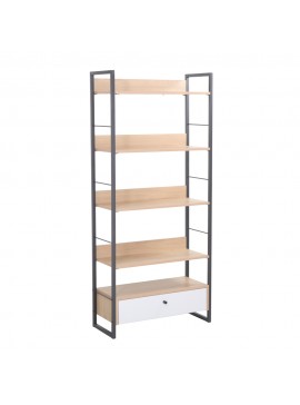 Liberta TRILOGY ΒΙΒΛΙΟΘΗΚΗ ΦΥΣΙΚΟ ΜΑΥΡΟ 70x30xH159cm 70x30xH159cm 28-0308
