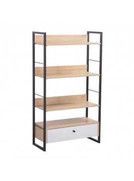 Liberta TRILOGY ΒΙΒΛΙΟΘΗΚΗ ΦΥΣΙΚΟ ΜΑΥΡΟ 70x30xH125cm 70x30xH125cm 28-0309