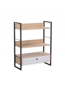 Liberta TRILOGY ΒΙΒΛΙΟΘΗΚΗ ΦΥΣΙΚΟ ΜΑΥΡΟ 70x30xH90cm 70x30xH90cm 28-0310