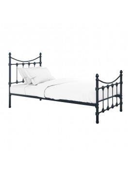 Κρεβάτι Beowulf pakoworld μαύρο μεταλλικό 90x190εκ
