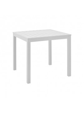 Τραπεζάκι παραλίας Kliton pakoworld αλουμίνιο σε λευκή απόχρωση 45x45x41εκ