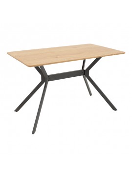 Intrahome Τραπέζι Nerelis Intrahome φυσικό mdf και πόδι μαύρο μέταλλο 120x70x75εκ | SKU: INTRAPA-303111186