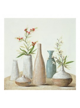 Πίνακας σε καμβά Vase Inart 100x3x100εκ 296-000018