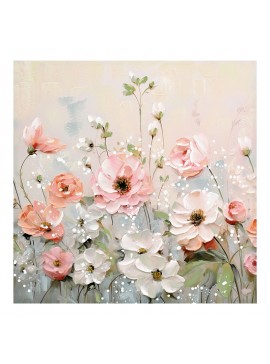 Πίνακας σε καμβά Rozy I Inart 80x3x80εκ