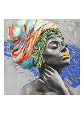 Πίνακας σε καμβά Africana 3D Inart 100x3x100εκ