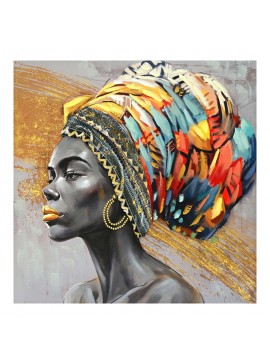 Πίνακας σε καμβά Africana I 3D Inart 100x3x100εκ