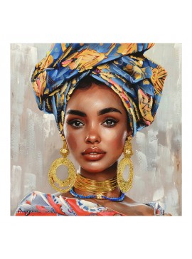 Πίνακας σε καμβά Turban 3D Inart 80x3x80εκ