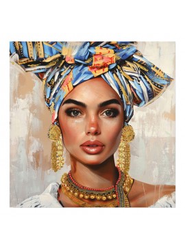 Πίνακας σε καμβά Turban Ι 3D Inart 80x3x80εκ