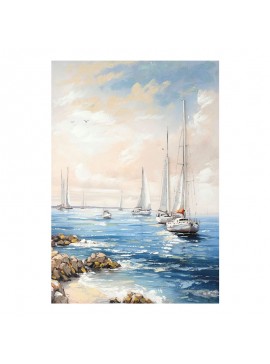 Πίνακας σε καμβά Sailsy Inart 70x3x100εκ