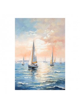 Πίνακας σε καμβά Sailsy I Inart 70x3x100εκ