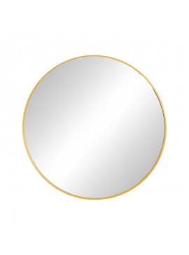 Καθρέπτης Nhaos pakoworld χρυσό αλουμίνιο Φ60x2.5εκ