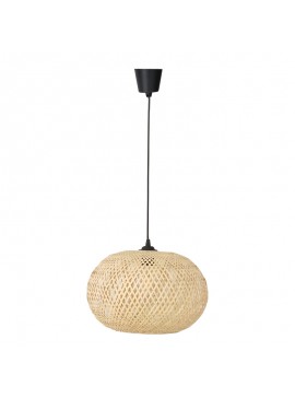 Φωτιστικό οροφής μονόφωτο Universe Inart Ε27 φυσικό μπαμπού Φ38x31εκ