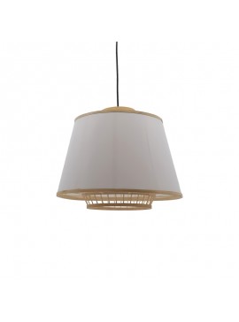 Φωτιστικό οροφής Torzo Inart Ε27 μπαμπού σε φυσική απόχρωση Φ40x32.5εκ