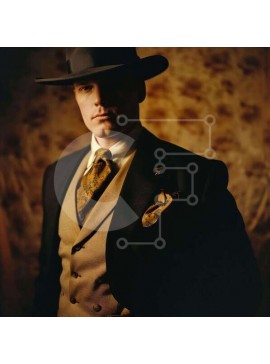 Σετ των 2 Intra Συλλεκτικό Ξύλινο Παζλ Plywood  4mm - Κομψά ντυμένος άντρας με vintage ενδυμασία Σε Ξύλινο Κουτί - Διαστάσεις: 10x10 cm – 25 κομμάτια