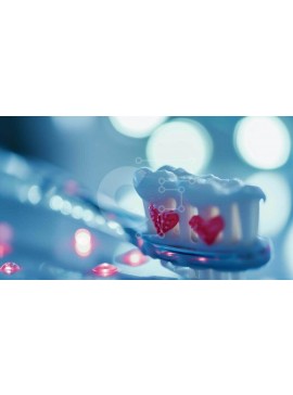 Intra Συλλεκτικό Ξύλινο Παζλ Plywood  4mm - Υπέροχο επιδόρπιο με διακοσμήσεις καρδιάς σε κουτάλι Σε Ξύλινο Κουτί - Διαστάσεις Puzzle: 10x10 cm – 25 κομμάτια