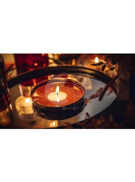 Intra Συλλεκτικό Ξύλινο Παζλ Plywood  4mm - Άνετη διάταξη κεριών με ζεστό φωτισμό Σε Ξύλινο Κουτί - Διαστάσεις Puzzle: 10x10 cm – 25 κομμάτια