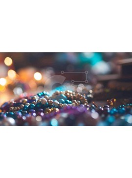 Intra Συλλεκτικό Ξύλινο Παζλ Plywood  4mm - Σύνθεση πολύχρωμες χάντρες Σε Ξύλινο Κουτί - Διαστάσεις Puzzle: 10x10 cm – 25 κομμάτια