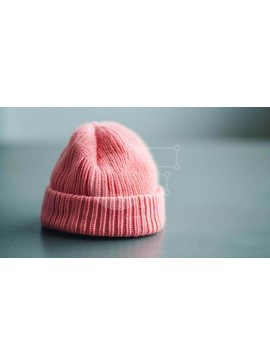 Intra Συλλεκτικό Ξύλινο Παζλ Plywood  4mm - Ροζ πλεκτό καπέλο Beanie Σε Ξύλινο Κουτί - Διαστάσεις Puzzle: 10x10 cm – 25 κομμάτια