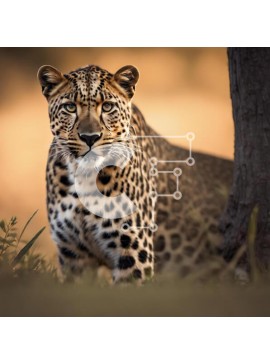 Intra Συλλεκτικό Ξύλινο Παζλ Plywood  4mm - Leopard in Grass από το Oak Tree Σε Ξύλινο Κουτί - Διαστάσεις: 10x10 cm – 25 κομμάτια