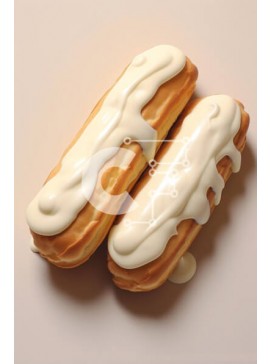 Σετ των 2 Intra Συλλεκτικό Ξύλινο Παζλ Plywood  4mm - Παραδοσιακά γαλλικά αρτοσκευάσματα με γλάσο σε λευκή επιφάνεια Σε Ξύλινο Κουτί - Διαστάσεις: 10x10 cm – 25 κομμάτια