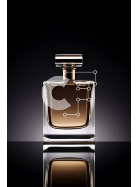 Intra Συλλεκτικό Ξύλινο Παζλ Plywood  4mm - Άδειο μπουκάλι αρώματος σε μαύρο φόντο Σε Ξύλινο Κουτί - Διαστάσεις Puzzle: 10x10 cm – 25 κομμάτια