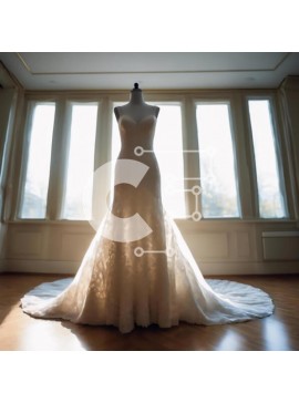 Σετ των 2 Intra Συλλεκτικό Ξύλινο Παζλ Plywood  4mm - Φόρεμα μανεκέν που εμφανίζεται μπροστά από μεγάλα παράθυρα Σε Ξύλινο Κουτί - Διαστάσεις: 10x10 cm – 25 κομμάτια