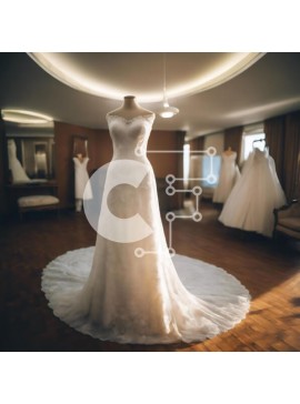 Σετ των 2 Intra Συλλεκτικό Ξύλινο Παζλ Plywood  4mm - Νυφικό μανεκέν σε κατάστημα νυφικών Σε Ξύλινο Κουτί - Διαστάσεις: 10x10 cm – 25 κομμάτια