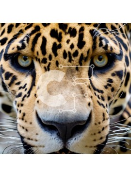 Intra Συλλεκτικό Ξύλινο Παζλ Plywood  4mm - Η Jaguar κοιτάζει έντονα Σε Ξύλινο Κουτί - Διαστάσεις: 10x10 cm – 25 κομμάτια