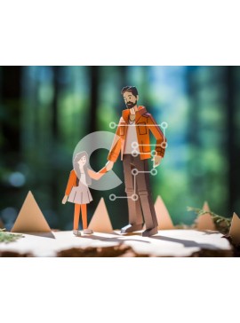 Intra Συλλεκτικό Ξύλινο Παζλ Plywood  4mm - Χαρτί αποκόμματα ανθρώπων που κρατούν τα χέρια σε εξωτερικούς χώρους Σε Ξύλινο Κουτί - Διαστάσεις Puzzle: 10x10 cm – 25 κομμάτια