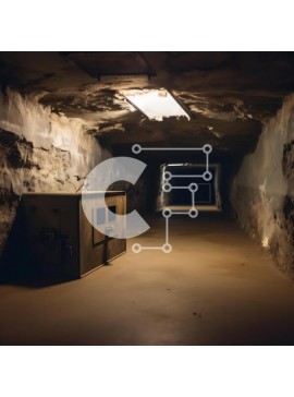 Intra Συλλεκτικό Ξύλινο Παζλ Plywood  4mm - Μυστηριώδες σκοτεινό τούνελ με ντουλάπι αποθήκευσης Σε Ξύλινο Κουτί - Διαστάσεις Puzzle: 10x10 cm – 25 κομμάτια