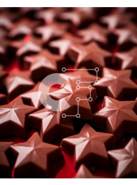 Σετ των 2 Intra Συλλεκτικό Ξύλινο Παζλ Plywood  4mm - Ποικιλία σοκολατένιων αστεριών Σε Ξύλινο Κουτί - Διαστάσεις: 10x10 cm – 25 κομμάτια